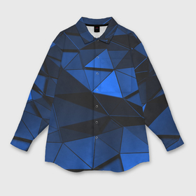 Мужская рубашка oversize 3D с принтом Blue abstraction collection в Кировске,  |  | abstraction | geometry | polygon | абстракция | геометрия | грань | краски | кубик | кубики | линии | мозаика | полигон | разноцветные | ребро | текстура | тени | узор