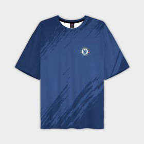 Мужская футболка oversize 3D с принтом Chelsea Uniform в Курске,  |  | Тематика изображения на принте: chelsea | fc | спорт | спортивные | футбол | футбольный клуб | челси