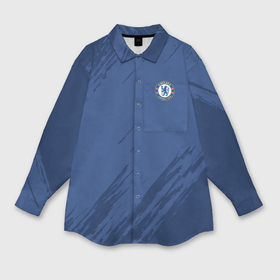 Мужская рубашка oversize 3D с принтом Chelsea Uniform в Курске,  |  | Тематика изображения на принте: chelsea | fc | спорт | спортивные | футбол | футбольный клуб | челси