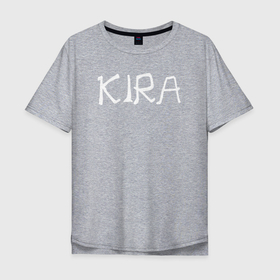 Мужская футболка хлопок Oversize с принтом Kira в Кировске, 100% хлопок | свободный крой, круглый ворот, “спинка” длиннее передней части | death note | kira | ryuk | кира | рюк
