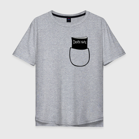 Мужская футболка хлопок Oversize с принтом Death Note в Кировске, 100% хлопок | свободный крой, круглый ворот, “спинка” длиннее передней части | death note | kira | ryuk | кира | рюк