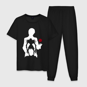 Мужская пижама хлопок с принтом Rotten World в Курске, 100% хлопок | брюки и футболка прямого кроя, без карманов, на брюках мягкая резинка на поясе и по низу штанин
 | death note | kira | ryuk | кира | рюк