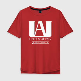 Мужская футболка хлопок Oversize с принтом Hero Академия в Курске, 100% хлопок | свободный крой, круглый ворот, “спинка” длиннее передней части | anime | boku no hero academia | izuku | katsuki | my hero academia | аниме | моя геройская академия