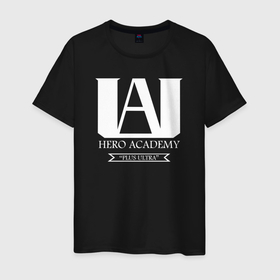 Мужская футболка хлопок с принтом Hero Академия в Екатеринбурге, 100% хлопок | прямой крой, круглый вырез горловины, длина до линии бедер, слегка спущенное плечо. | anime | boku no hero academia | izuku | katsuki | my hero academia | аниме | моя геройская академия