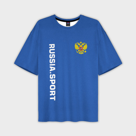 Мужская футболка oversize 3D с принтом Russia sport ,  |  | fc | football | fotball club | russia | sport | россия | спорт | спортивные | униформа | фирменные цвета | фк | футбол | футбольный клуб