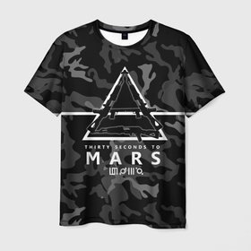 Мужская футболка 3D с принтом 30 секунд до Марса   weapon в Тюмени, 100% полиэфир | прямой крой, круглый вырез горловины, длина до линии бедер | 