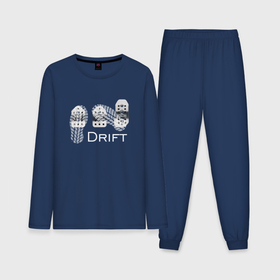 Мужская пижама с лонгсливом хлопок с принтом Drift в Тюмени,  |  | drift | дрифт | занос | педали | тюнинг | управляемый