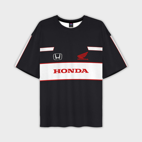 Мужская футболка oversize 3D с принтом Honda ,  |  | honda | авто | автомобиль | лого | машина | хонда