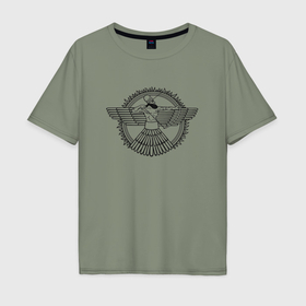 Мужская футболка хлопок Oversize с принтом Assyrian archer , 100% хлопок | свободный крой, круглый ворот, “спинка” длиннее передней части | Тематика изображения на принте: 