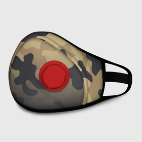 Маска из неопрена с принтом Camouflage   Series 1 в городе Новоалтайск, неопрен 100% | Форма огибающая нос. Резинки для ушей с дополнительной резинкой на затылке. Клапан для выдоха для активного дыхания при занятиях спортом. Эластичный материал маски и окантовки для лучшего растяжения и прилегания маски.  | 0x000000123 | camo | камуфляж | лето | спорт