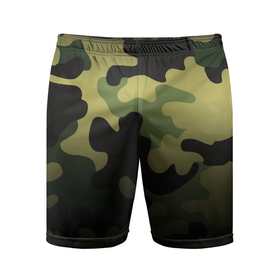 Мужские шорты 3D спортивные с принтом Camouflage - Series 3 (Shorts,Pants) ,  |  | 0x000000123 | camo | green | зелёный | камуфляж | спорт