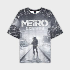 Мужская футболка oversize 3D с принтом Metro Exodus: Артём в Курске,  |  | 4a games | deep silver | metro | метро