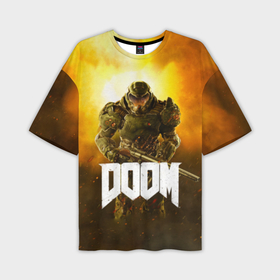 Мужская футболка oversize 3D с принтом Doom 2016 в Санкт-Петербурге,  |  | 