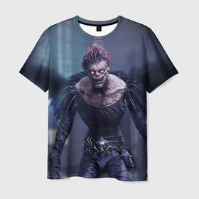 Мужская футболка 3D с принтом God of death в Белгороде, 100% полиэфир | прямой крой, круглый вырез горловины, длина до линии бедер | anime | death note | аниме