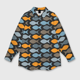 Мужская рубашка oversize 3D с принтом Рыбки ,  |  | карась | окунь | паттерн | рыба