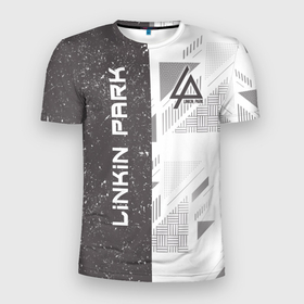 Мужская футболка 3D Slim с принтом Linkin Park в Петрозаводске, 100% полиэстер с улучшенными характеристиками | приталенный силуэт, круглая горловина, широкие плечи, сужается к линии бедра | Тематика изображения на принте: американская | группа | линкин | метал | ню | парк | рок | рэп | электроник