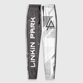 Мужские брюки 3D с принтом Linkin Park в Кировске, 100% полиэстер | манжеты по низу, эластичный пояс регулируется шнурком, по бокам два кармана без застежек, внутренняя часть кармана из мелкой сетки | Тематика изображения на принте: американская | группа | линкин | метал | ню | парк | рок | рэп | электроник