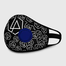 Маска из неопрена с принтом LINKIN PARK PATTERN в городе Новоалтайск, неопрен 100% | Форма огибающая нос. Резинки для ушей с дополнительной резинкой на затылке. Клапан для выдоха для активного дыхания при занятиях спортом. Эластичный материал маски и окантовки для лучшего растяжения и прилегания маски.  | alteranative rock | chester bennington | linkin park | logo | mike shinoda | music | rap | rock | альтернативный рок | группа | лого | музыка | реп | рок