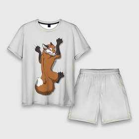 Мужской костюм с шортами 3D с принтом Лис Вцепился ,  |  | Тематика изображения на принте: cute | fox | foxes | ginger | tail | вцепился | забавная | капаркается | лис | лиса | лисица | лисицы | лисичка | лисички | лисы | милая | рыжая | рыжие | смешная | фыр | хвост | хвосты