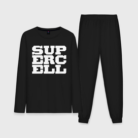 Мужская пижама с лонгсливом хлопок с принтом Supercell в Кировске,  |  | supercell | игра | клеш | клэш | суперселл