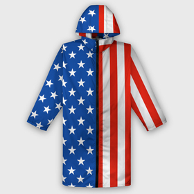 Мужской дождевик 3D с принтом Американский Флаг в Курске,  |  | америка | вашингтон | звезды | патриот | сша | трамп | триколор