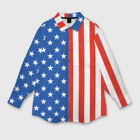 Мужская рубашка oversize 3D с принтом Американский Флаг в Санкт-Петербурге,  |  | америка | вашингтон | звезды | патриот | сша | трамп | триколор