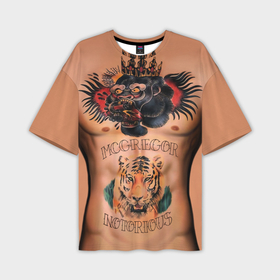 Мужская футболка oversize 3D с принтом МакГрегор татуировки в Белгороде,  |  | 