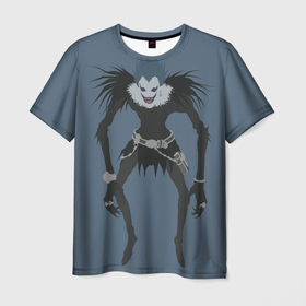 Мужская футболка 3D с принтом Рюк   Тетрадь смерти в Белгороде, 100% полиэфир | прямой крой, круглый вырез горловины, длина до линии бедер | anime | death note | аниме | лайт | рюк | ягами