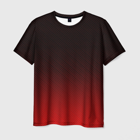 Мужская футболка 3D с принтом Red carbon в Белгороде, 100% полиэфир | прямой крой, круглый вырез горловины, длина до линии бедер | 3d | carbon | geometry | metal | texture | геометрия | градиент | карбон | металл | паттерн | текстура