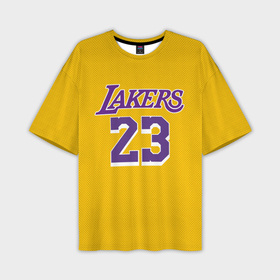 Мужская футболка oversize 3D с принтом James 18 19 LA Lakers home в Тюмени,  |  | Тематика изображения на принте: angeles | james | lakers | lebron | los | nba | usa | анджелес | джеймс | леброн | лейкерс | лос | нба | сша