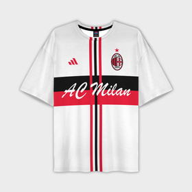 Мужская футболка oversize 3D с принтом AC Milan ,  |  | ac milan | i rossoneri | il diavolo | дьяволы | италия | итальянский | клуб | красно чёрные | лидер | лучший | милан | профессиональный | рекордсмен | самый | спортивный | суперкубок | успешный | форма