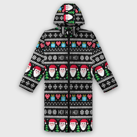 Дождевик унисекс 3D с принтом Свитер с Сантой в городе Новоалтайск,  |  | christmas | claus | gift | new | present | santa | snow | snowflakes | three | xmas | year | год | дедмороз | ёлка | ель | новый | подарок | рождество | санта | снег | снежинки | сюрприз