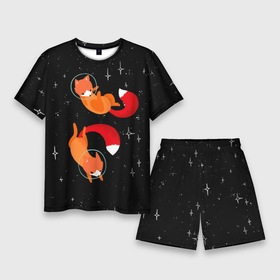Мужской костюм с шортами 3D с принтом Лисички в Космосе в Кировске,  |  | cute | fox | foxes | ginger | space | tail | забавная | космическая | космонавт | космонавты | космос | лис | лиса | лисица | лисицы | лисичка | лисички | лисы | милая | рыжая | рыжие | скафандр | смешная | фыр | хвост