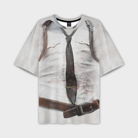 Мужская футболка oversize 3D с принтом Рубаха PUBG с галстуком в Кировске,  |  | Тематика изображения на принте: 