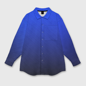 Мужская рубашка oversize 3D с принтом Carbon blue синий карбон в Курске,  |  | carbon | geometry | metal | texture | геометрия | градиент | карбон | металл | паттерн | текстура