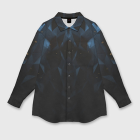 Мужская рубашка oversize 3D с принтом Geometry ,  |  | abstraction | dark | form | geometry | orange | steel | texture | uniform | yellow | абстракция | броня | геометрия | защита | костюм | соты | сталь | текстура | форма | цветные