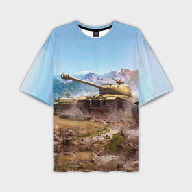 Мужская футболка oversize 3D с принтом Танки в Тюмени,  |  | battle | game | tank | tanks | war | wearpon | wot | бой | война | вот | игра | оружие | танк | танки