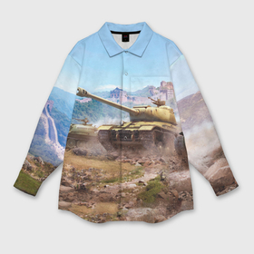 Мужская рубашка oversize 3D с принтом Танки в Тюмени,  |  | battle | game | tank | tanks | war | wearpon | wot | бой | война | вот | игра | оружие | танк | танки