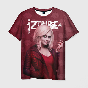 Мужская футболка 3D с принтом i ZOMBIE в Санкт-Петербурге, 100% полиэфир | прямой крой, круглый вырез горловины, длина до линии бедер | i zombie | лив мур | оливия мур | я зомби