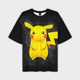 Мужская футболка oversize 3D с принтом Покемон Пикачу ,  |  | anime | pokemon | аниме | пикачу | покебол | покемон