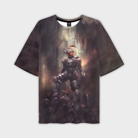 Мужская футболка oversize 3D с принтом Goblin Slayer darkness knight в Курске,  |  | dark | fantasy | goblin | manga | onna | priest | priestess | shinkan | slayer | аниме | гоблинов | жрица | манга | онна | ранобэ | синкан | сэйнэн | тёмное | фэнтези
