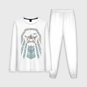 Мужская пижама с лонгсливом хлопок с принтом Odinn в Тюмени,  |  | Тематика изображения на принте: good | viking | vikings | бог | викинг | викинги | кельтское | один | плетение | скандинавы | язычник