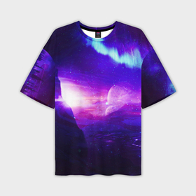 Мужская футболка oversize 3D с принтом Космическое сияние ,  |  | Тематика изображения на принте: galaxy | nebula | neon | space | star | абстракция | вселенная | галактика | звезда | звезды | космический | неон | неоновый | неоновый космос | планеты