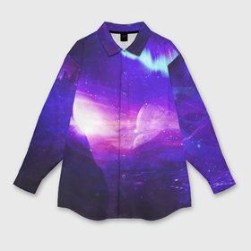 Мужская рубашка oversize 3D с принтом Космическое сияние ,  |  | galaxy | nebula | neon | space | star | абстракция | вселенная | галактика | звезда | звезды | космический | неон | неоновый | неоновый космос | планеты