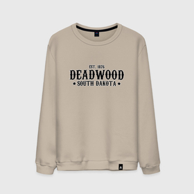 Мужской свитшот хлопок с принтом Deadwood (Дедвуд) , 100% хлопок |  | deadwood | америка | город | дедвуд | южная дакота