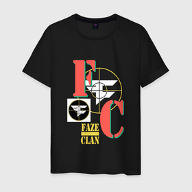 Мужская футболка хлопок с принтом cs:go - FaZe Clan Crosshair (2019) в Белгороде, 100% хлопок | прямой крой, круглый вырез горловины, длина до линии бедер, слегка спущенное плечо. | 0x000000123 | csgo | faze | faze clan | ксго | фейз