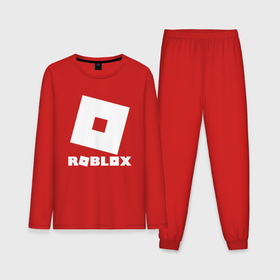 Мужская пижама с лонгсливом хлопок с принтом Roblox в Курске,  |  | game | gamer | logo | minecraft | roblox | simulator | игра | конструктор | лого | симулятор | строительство | фигура