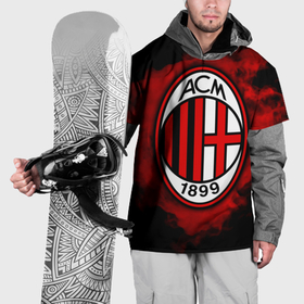Накидка на куртку 3D с принтом Милан в Белгороде, 100% полиэстер |  | ac milan | diavolo | milan | rossoneri | дьяволы | италия | красно чёрные | милан | серия а | форма | футбол | футболист | футбольная | футбольный клуб
