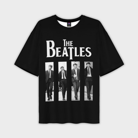 Мужская футболка oversize 3D с принтом The Beatles в Петрозаводске,  |  | beatles | the beatles | битлз | битлс | битлы | группы | джон леннон | джордж харрисон | легенды | музыка | пол маккартни | ринго старр | рок