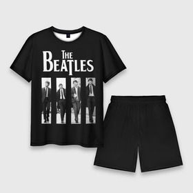 Мужской костюм с шортами 3D с принтом The Beatles ,  |  | beatles | the beatles | битлз | битлс | битлы | группы | джон леннон | джордж харрисон | легенды | музыка | пол маккартни | ринго старр | рок